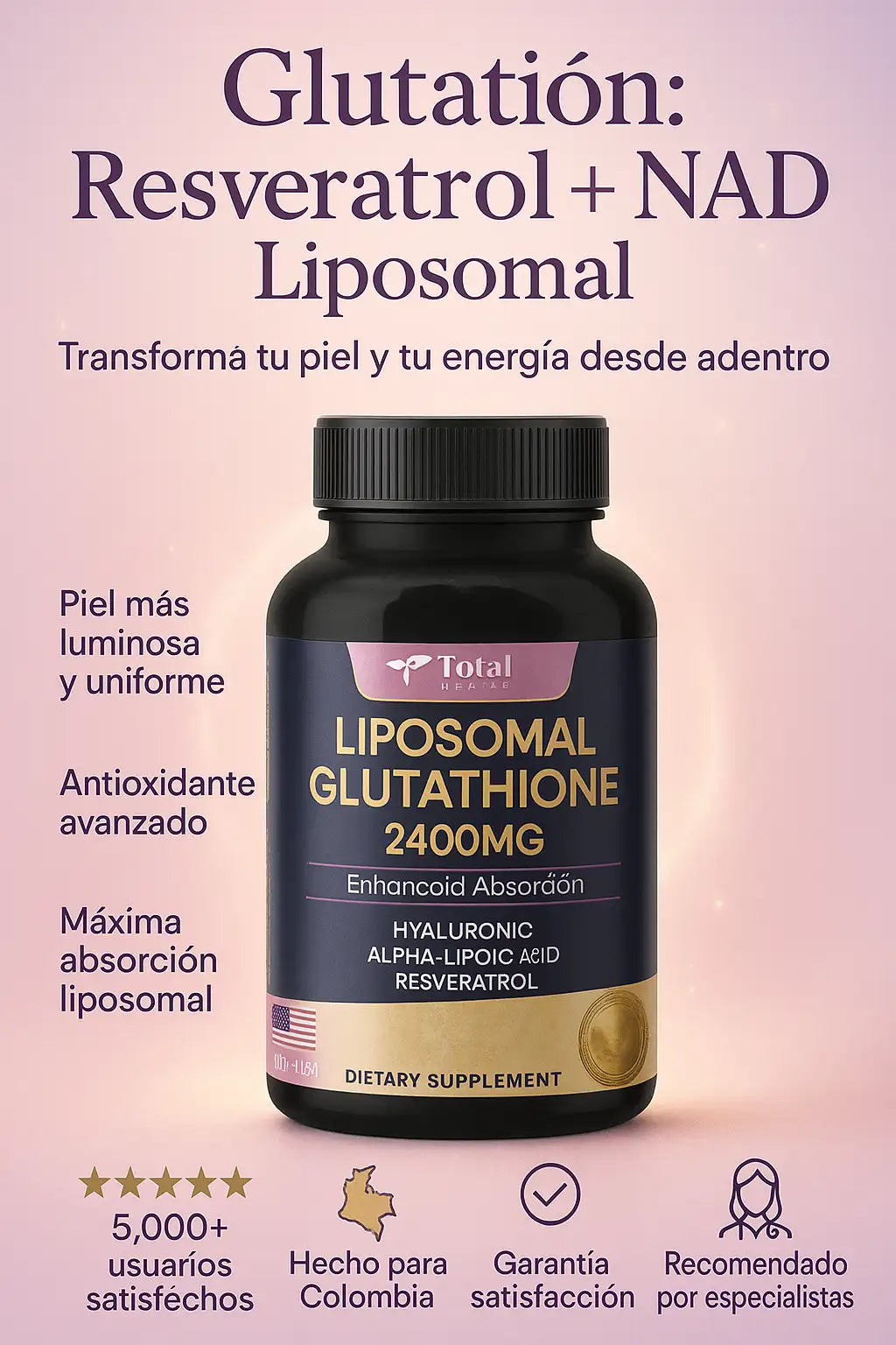 Glutatión Liposomal Total health