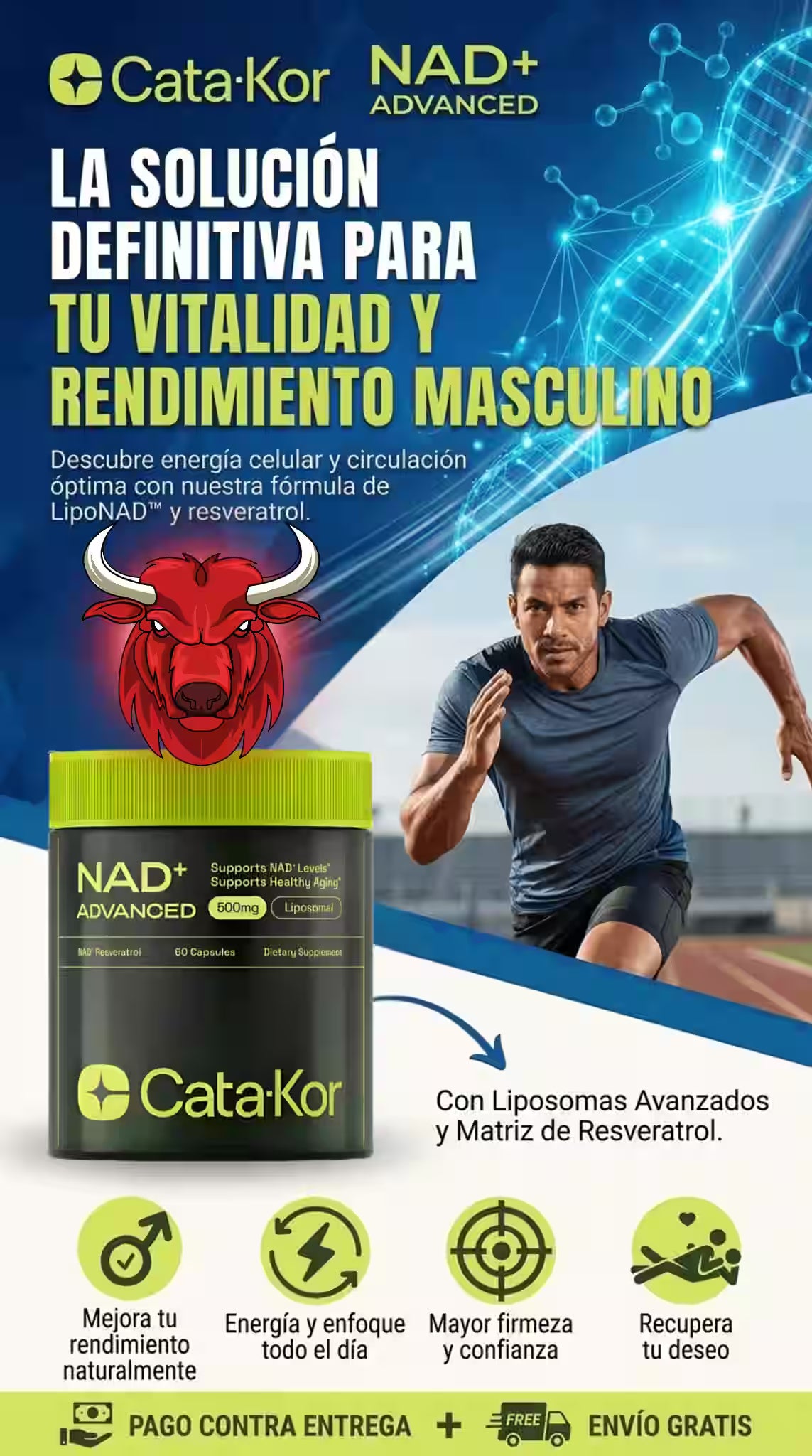 NAD + Advanced Potencia y Firmeza, Rinde como un TORO 🦬