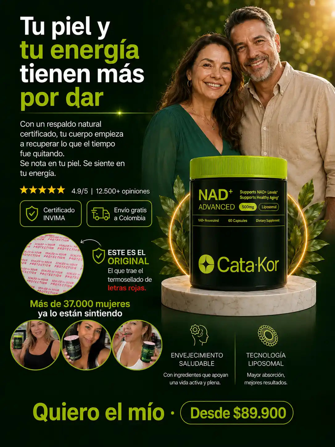 NAD+ Advanced de CataKor — Tu rostro, 10 años más joven